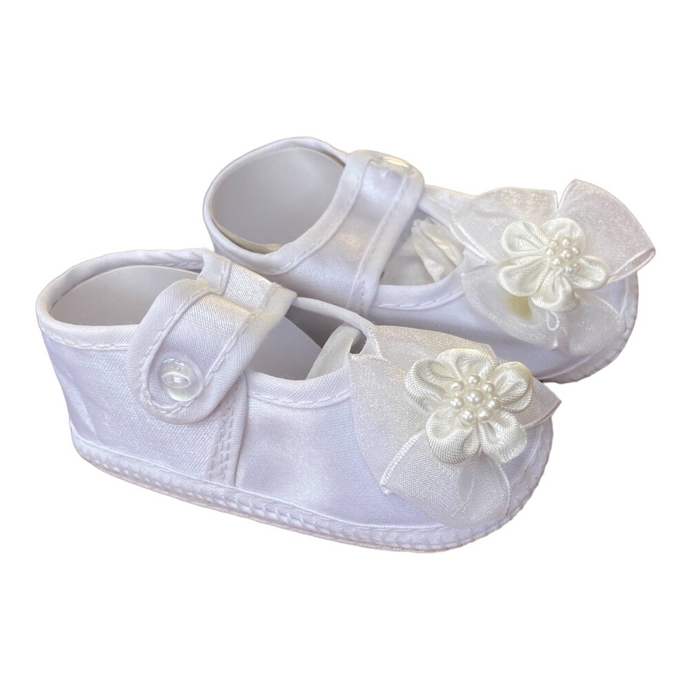 Tip Top white Christening/Baptism Baby Girl Ballerina shoes
